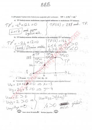 Matematiksel  İktisat Final Soruları Ve Cevapları