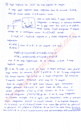 Topoloji-2 Final Soruları Ve Cevapları