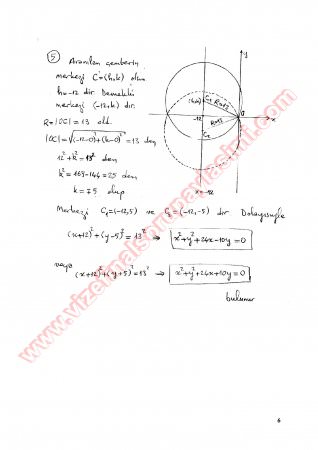 Analitik Geometri-2 Bütünleme Soruları Ve Cevapları-2013
