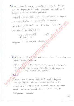 Cebir-2 Final Soruları Ve Cevapları-2014