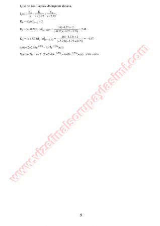 Elektrik Devreleri-2 Bütünleme Soruları Ve Cevapları-2013