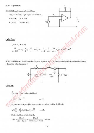 Elektrik Devreleri-2 Bütünleme Soruları Ve Cevapları-2013