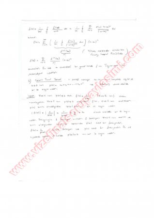 Kompleks Analiz-2 Vize Soruları Ve Cevapları-2014