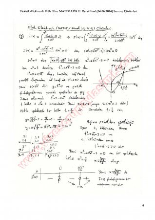 Matematik-2 Final Soruları Ve Cevapları-2014