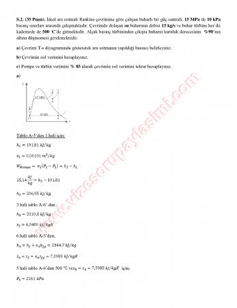 Termodinamik-2 Final Soruları Ve Cevapları-2014