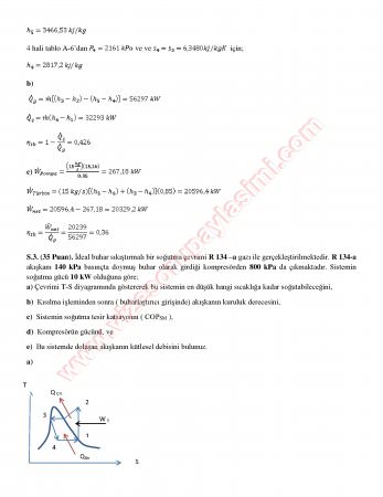Termodinamik-2 Final Soruları Ve Cevapları-2014