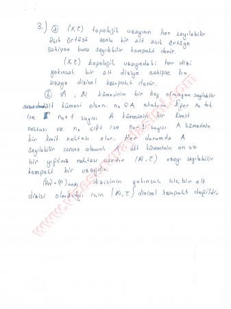 Topoloji-2 Vize Soruları Ve Cevapları-2014