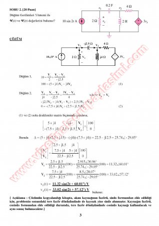 Elektrik Devreleri-2 Vize Soruları Ve Cevapları-2013