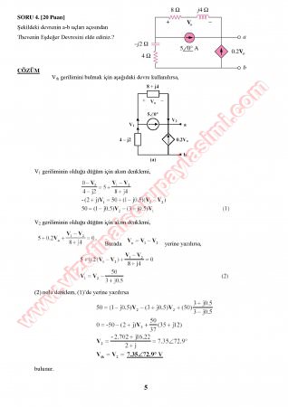 Elektrik Devreleri-2 Vize Soruları Ve Cevapları-2013