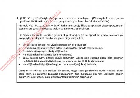 Otomata Teorisi ve Biçimsel Diller Final Soruları -2014