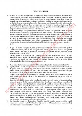 Roma Hukuku Bitirme Soruları Ve Cevapları-2014