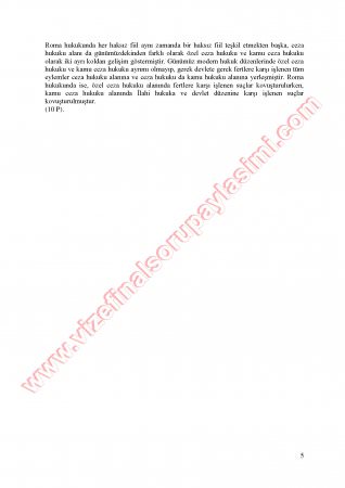 Roma Hukuku Bitirme Soruları Ve Cevapları-2014