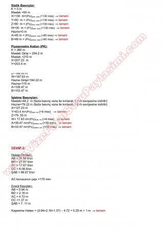 Su Temini ve Çevre Sağlığı Dersi Bütünleme Soruları