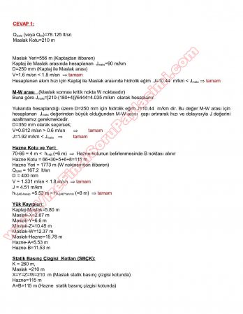 Su Temini ve Çevre Sağlığı Dersi Bütünleme Soruları