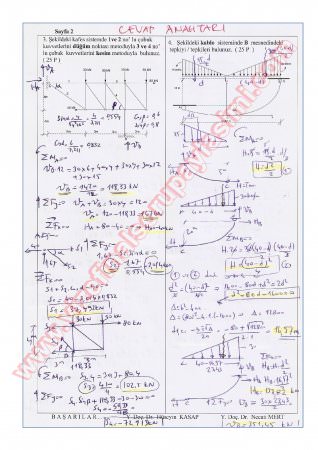Statik Final Soruları Ve Cevapları-2011