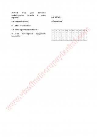Medeni Hukuk-1 Final Soruları