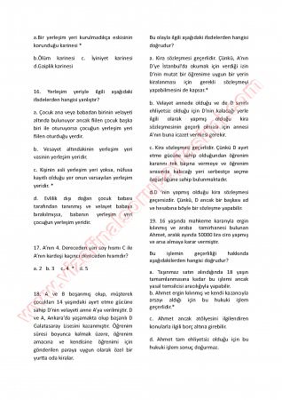 Medeni Hukuk-1 Final Soruları