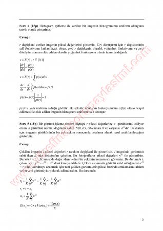 Sayısal İmge İşleme Vize Soruları Ve Cevapları