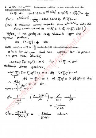 Matematik-1 Vize Soruları Ve Cevapları