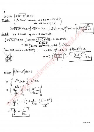 Matematik-1 Bütünleme Soruları Ve Cevapları