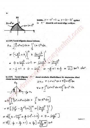 Matematik-1 Bütünleme Soruları Ve Cevapları