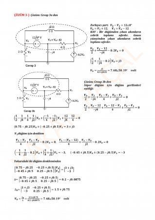 Elektrik Devreleri-1 Vize Soruları Ve Cevapları 