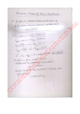 Akışkanlar Mekaniği Vize Soruları - 2005