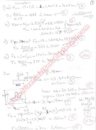 Çelik Yapılar Final Soruları - 2005
