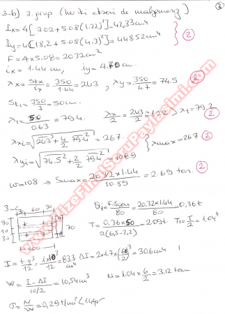 Çelik Yapılar Final Soruları - 2005