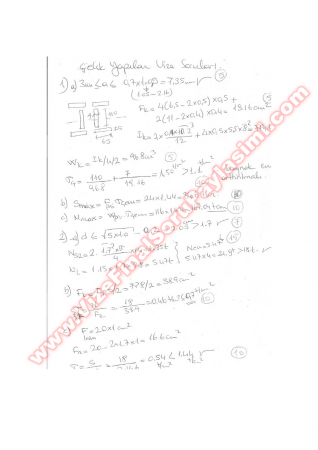 Çelik Yapılar Vize Soruları - 2004