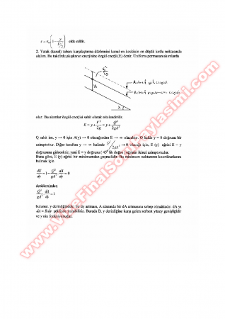 Hidrolik Final Soruları - 2005