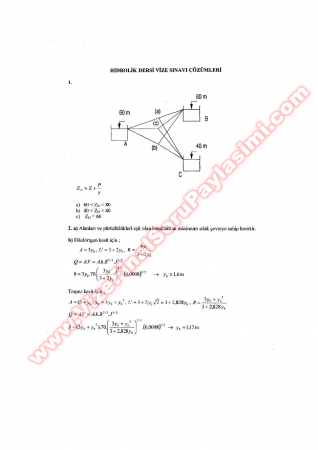 Hidrolik Vize Soruları - 2005