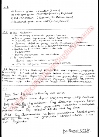 Jeoloji Final Soruları -2005