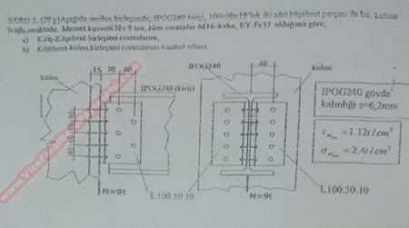 Çelik Yapılar Dersi 2. Vize Soruları