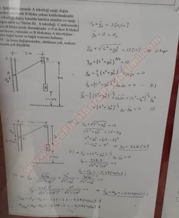 Dinamik Dersi Vize Soruları ve Çözümleri -2015