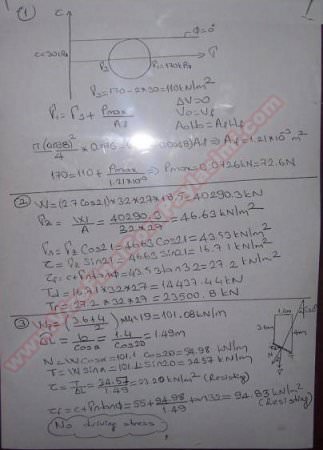 Zemin Mekaniği -2 Vize soruları ve Çözümleri