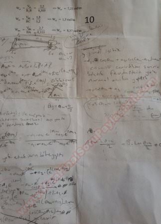 Mekanizma Tekniği Dersi Vize Soruları ve Cevapları