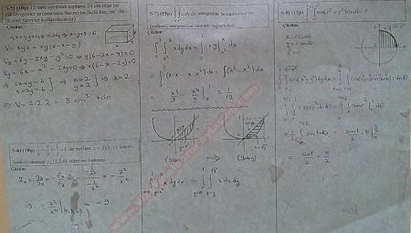 Matematik -2 Final Soruları ve Cevapları - 2015