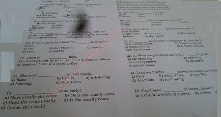 İngilizce -2 Vize Soruları ve Cevapları - 2015