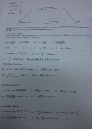 Ulaşım -2 Dersi Final Soruları ve Cevapları