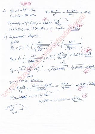 İstatistik Dersi Bütünleme Soruları ve Cevapları