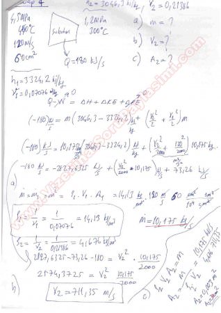 Termodinamik -1 Bütünleme Soruları ve Cevapları