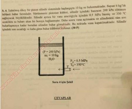 Termodinamik -2 Final Soruları - 2015