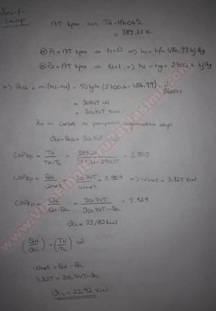 Termodinamik -2 Vize Soruları ve Cevapları