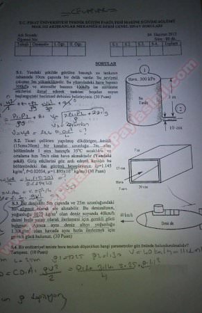 Akışkanlar Mekaniği -2 Final Soruları -2012