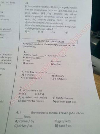 Ortak Dersler Final Soruları