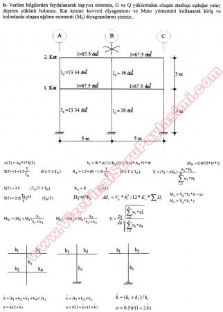 Depreme Dayanıklı Yapılar Bütünleme Soruları