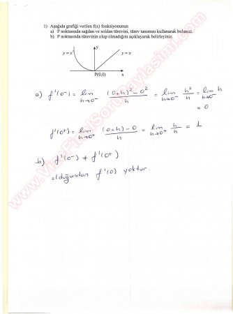 Matematik -1 Vize Soruları