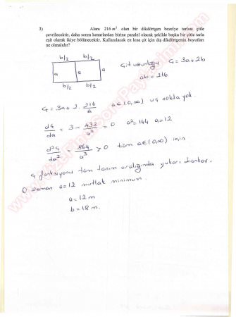 Matematik -1 Vize Soruları