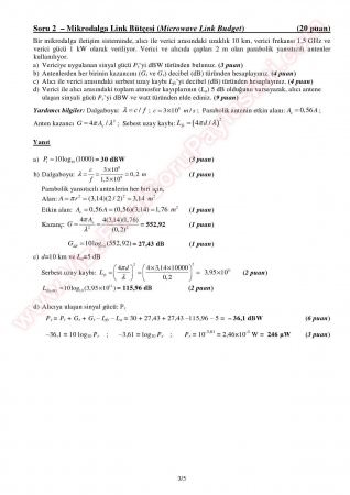 Telsiz ve Mobil Ağlar Vize Soruları